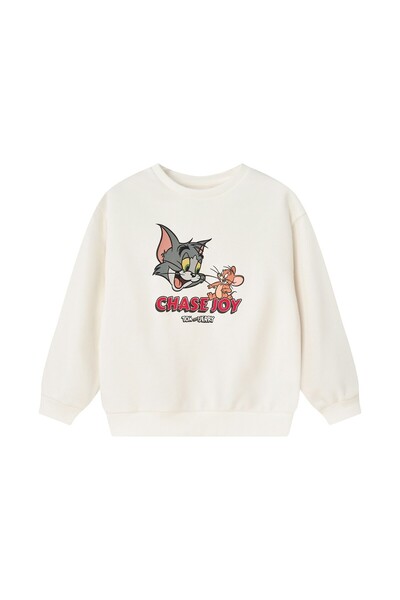 Giordano Junior French Terry Crew Neck Relaxed Sweatshirt â€“ Tom & Jerry