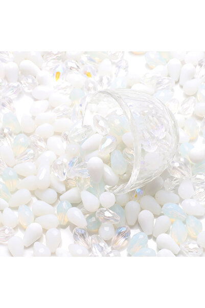 Choice5 WHITE 25Pcs/Lot 10x15mm AB Color Mixed Crystal Drop Pendant Crafts Te...