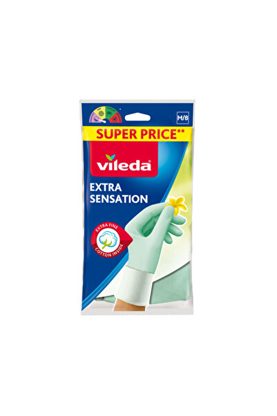 Vileda Mănuși universale Extra Sensation, din latex și bumbac, mărimea M