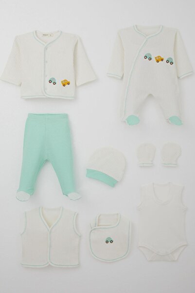 Breeze Baby Boy Hospital Release Set, 8 Pieces, Colorful Car Embroidery, 0-3 ...