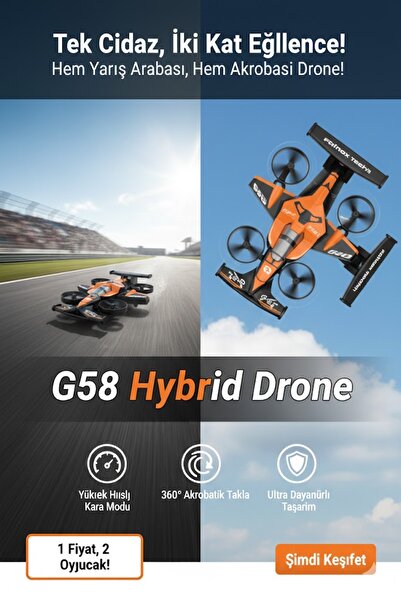 FaroxTech G58 Araba/Uçak Dayanıklı Köpük Gövdeli 2.4ghz Uzaktan kumandalı 360...