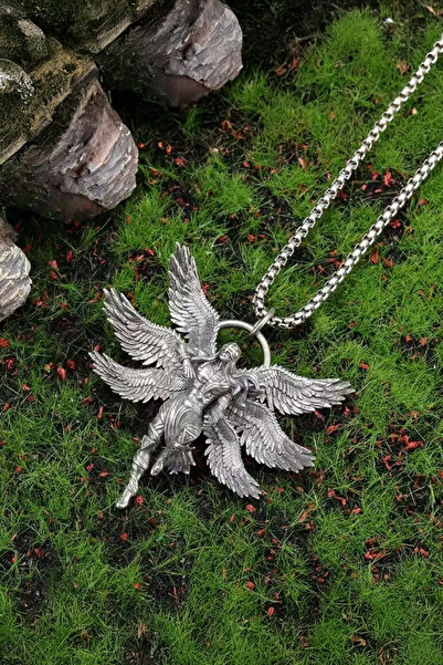 Karakedi Silver Fairy Angel Wings Goddess Wicca Gothic Necklace