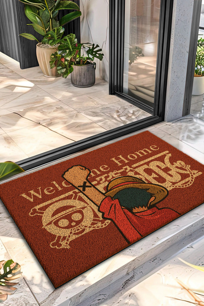 Decovetro Paspas Red One Piece Patterned Door Mat 40 X 60 cm