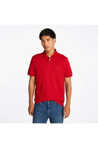 Tommy Hilfiger Nos Erkek Kırmızı Polo Yaka T-Shirt
