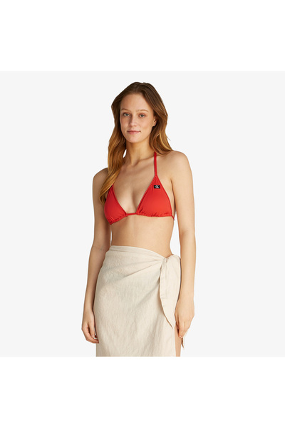 Calvin Klein Üçgen Kadın Kırmızı Bikini Üstü