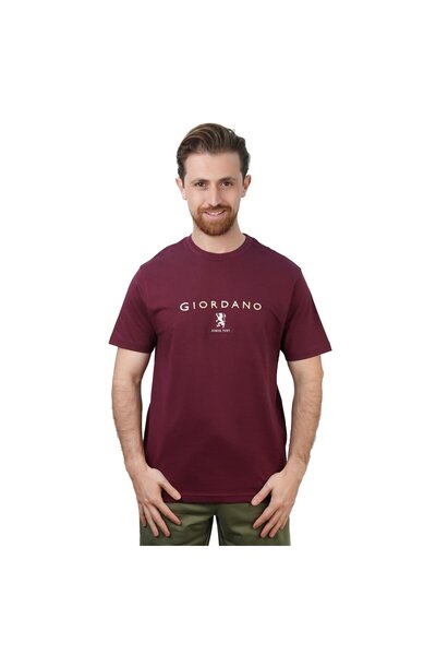 Giordano تي شيرت رجالي بطبعة مميزة