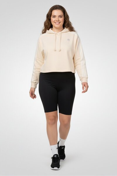 adidas Women Plus Size Long Sleeve Outdoor Hoodie, Cream