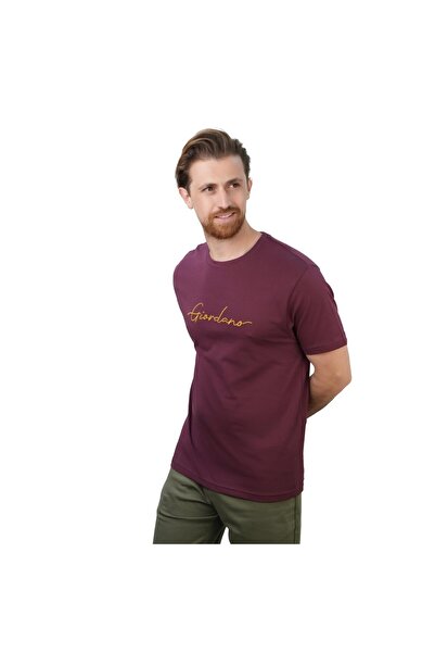 Giordano تي شيرت رجالي بطبعة مميزة