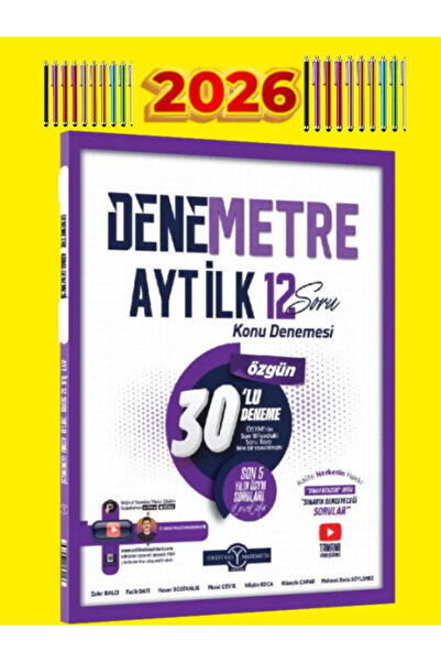 Orijinal Yayınları Orijinal AYT Matematik Denemetre İlk 12 Konu Denemesi - So...