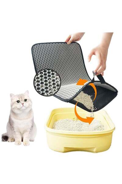 Arabest Cat Litter Mat,Cat Litter Trapping with Honeycomb Double-Layer Design...