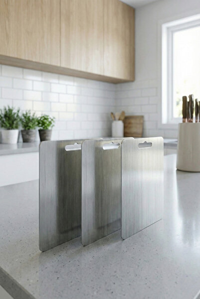 ONYS 3 Pieces Stainless Steel Cutting Board - Small Size - Set of High Qualit...