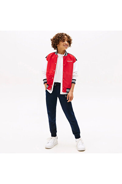 Tommy Hilfiger Cuffed Leg Logo Çocuk Lacivert Eşofman Altı