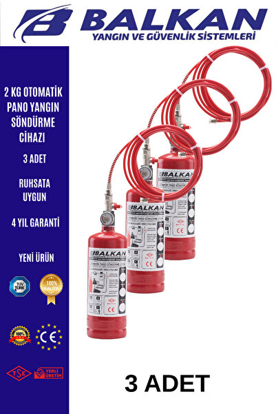 BALKAN YANGIN VE GÜVENLİK SİSTEMLERİ 2 KG HFC OTOMATİK PANO SÖNDÜRME CİHAZI 3...