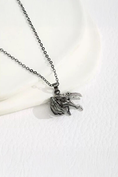Karakedi Silver Mythological Love Angel Gothic Necklace