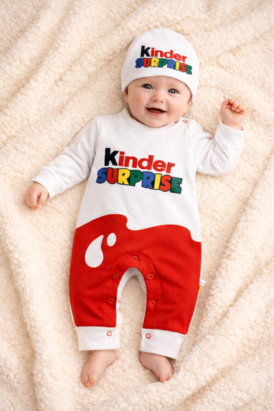 BYMURAT BABY Kinder Style Erkek & Kız Bebek Tulum Seti – Şapkalı, %100 Pamuk,...