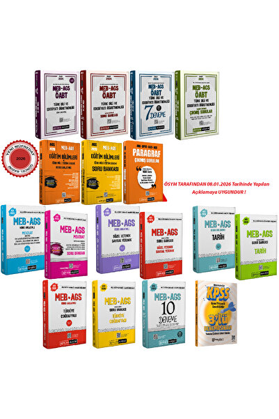 Pegem Akademi Yayıncılık 2026 MEB AGS ÖABT Türk Dili ve Edebiyatı Yeni Müfred...