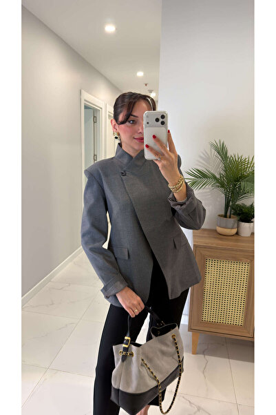 BİRCANÇİL Londran Anthracite Blazer Jacket