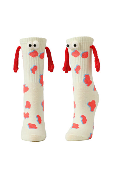 EFAYN.RO Funny socks, cheerful pattern with magnetic hands and eyes, unisex, ...