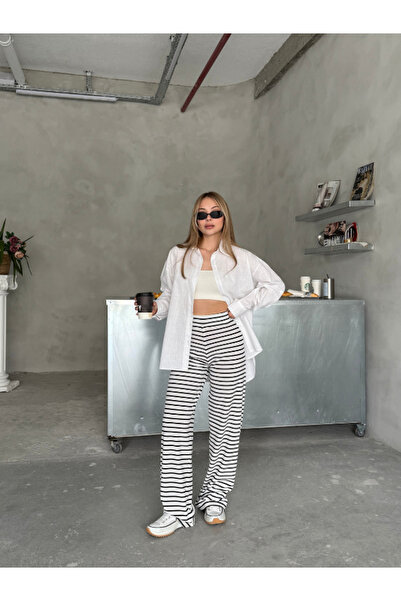 thelowely Striped Elastic Waist Pants