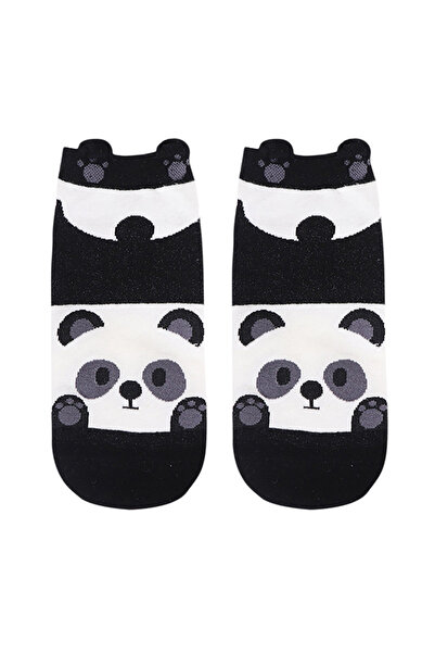 EFAYN.RO Women's socks, soft and fine, animal print, size 36-42, black, EFAYN