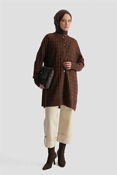 Armine Triko Hırka 25KD5093 Kahve