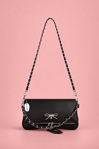 westbag Women's Chain Strap Bow Shoulder Portfolio & Clutch Bag