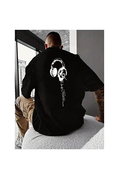 PENTHİLUS تي شيرت مطبوع عليه نص - رقبة دائرية، أكمام قصيرة، كاجوال