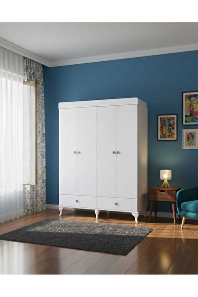 PATİKO PDLP 203 BEYAZ DÖRT KAPAKLI PERA DOLAP