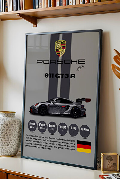 e2nova Porsche 911 GT3 R Premium Yarış Arabası Çerçeveli Tablo - Teknik Özell...