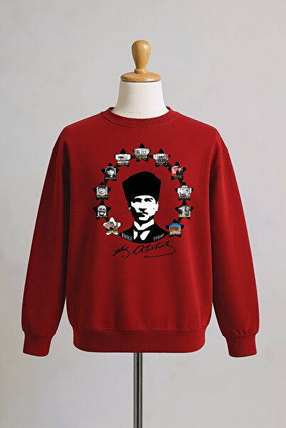 Vordevia Ataturk Printed Cotton 3 Thread O Oversized Sweatshirt