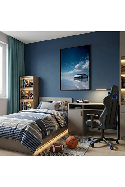 PosterPazar Beyaz Süper Spor Araba Poster - Çerçevesiz