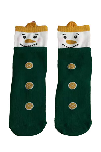 EFAYN.RO Unisex socks, warm, soft and fine, M2, size 36-42 EU, green with sno...
