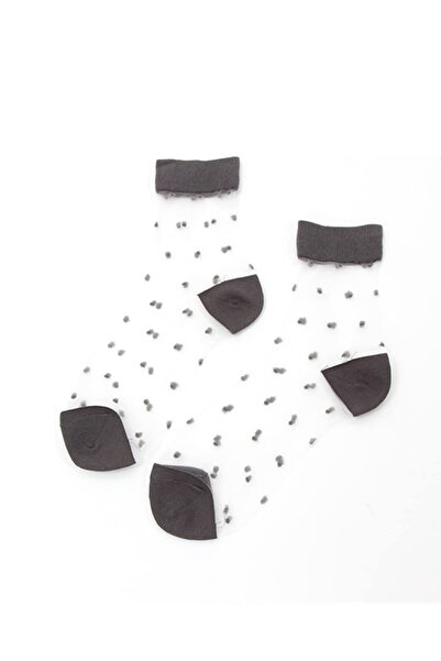 EFAYN.RO Women's socks, transparent, delicate, reinforced heel and toe, with ...