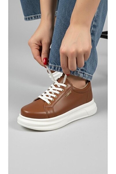 NOVELLAM SHOES Women's Lesssss Brown Thick Sole Orthopedic Daily Sneakers