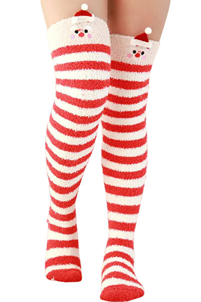 EFAYN.RO Women's socks, long over-the-knee model, warm and accessorized, size...