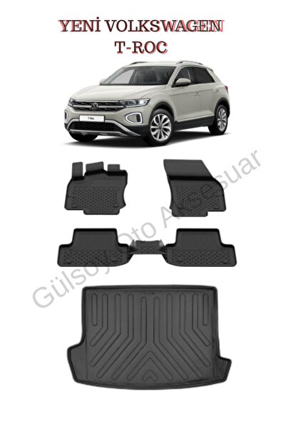 Sahler Yeni Volkswagen T-roc 3d Havuzlu Paspas Ve Bagaj Havuzu 2026