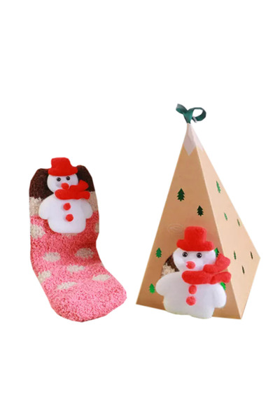 EFAYN.RO Unisex socks, warm, soft, accessorized, size 36-42 EU, M2, pink with...