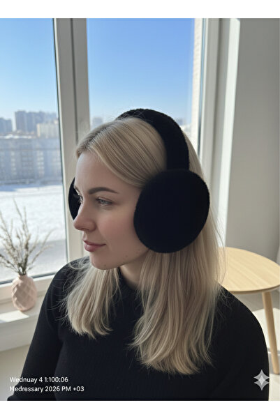 Kokoş Peluş kulaklık katlanabilir siyah