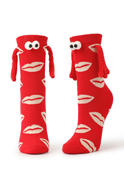 EFAYN.RO Funny socks, cheerful pattern with magnetic hands and eyes, unisex, ...