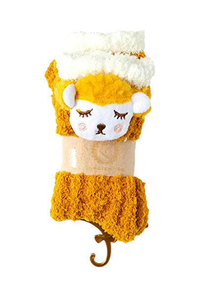 EFAYN.RO Women's socks, warm, soft, accessorized, sleepy face model, universa...