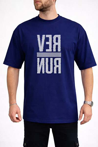 caddekombin Tricou pentru bărbați, cu imprimeu text Run, cu design cu litere ...