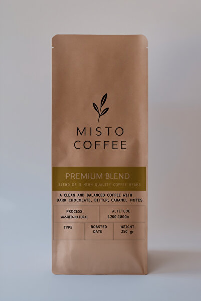 Misto Coffee Premium Blend Çekirdek Kahve 250 g | Espresso & Filtre Uyumlu
