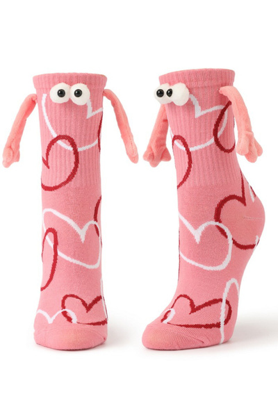 EFAYN.RO Funny socks, pattern with magnetic hands and eyes, unisex, size 36-4...