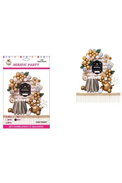 MP Mirific Party Set of 85 Latex Balloons, White and Gold