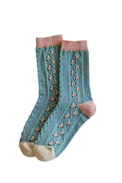 EFAYN.RO Women's socks, chic elegant model with floral print, size 38 - 42, b...