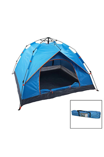 shopwave خيمة تخييم أوتوماتيكية مبطنة مزدوجة باللون الأزرق مقاس 200 × 200 × 1...