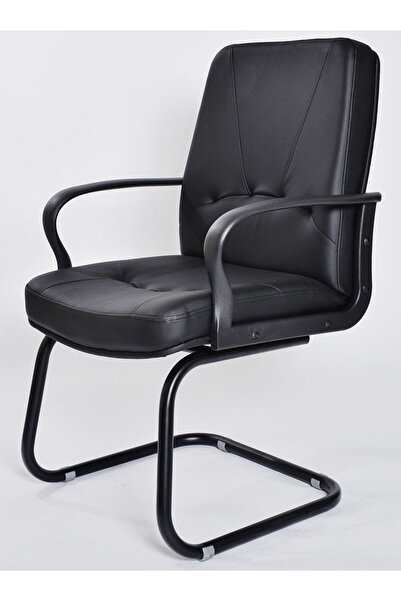 OEM Scaun vizitator Ergo, piele neagră