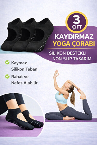 GAZELMANYA Чорапи за пилатес и йога Чорапи за пилатес с неплъзгаща се подметк...