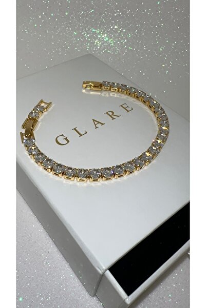 GLARE JEWELRY CO 5mm Gümüş Pırlanta Montür Suyolu Çelik Bileklik 15+3cm