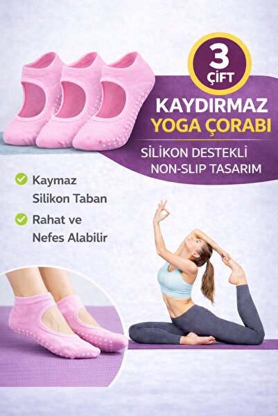 GAZELMANYA Șosete Pilates și Yoga cu talpă anti-alunecare Șosete Pilates Șose...